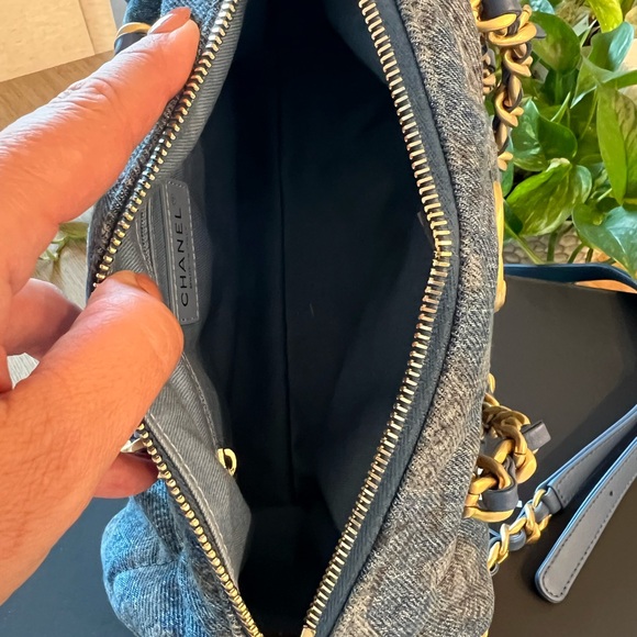 Chanel Denim Printed Destination Chenonceau Bowling Bag - Picture 3 of 8